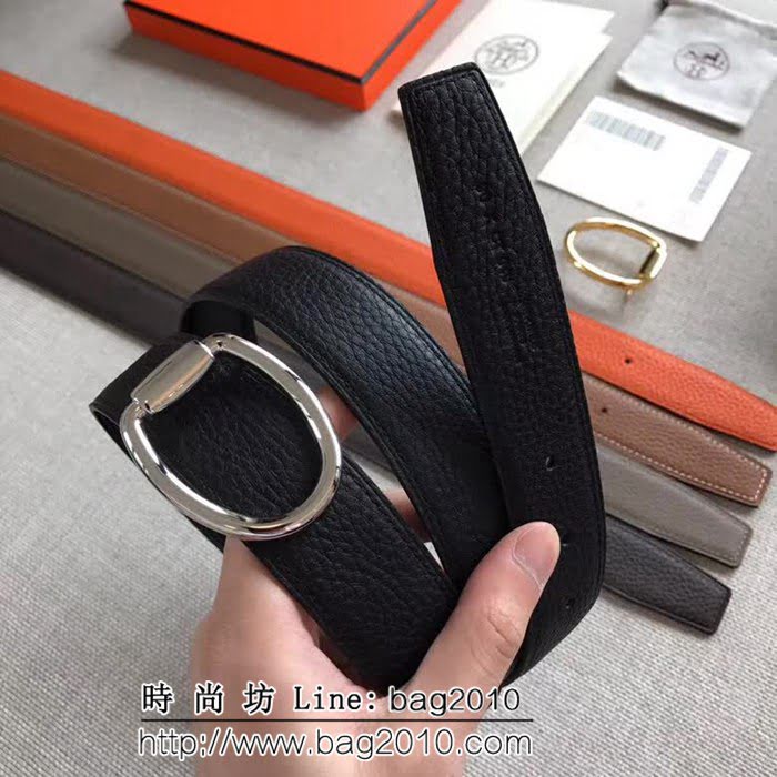 愛馬仕HERMES REVERSIBLE LEATHER STRA 官網同步 原版皮高端男士皮帶 HHG1558